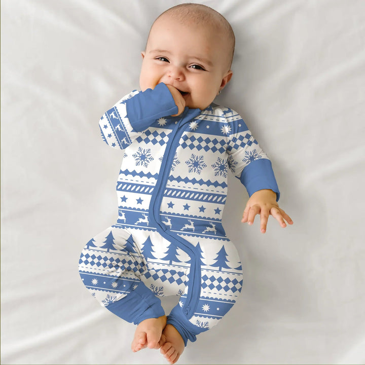 Blue Fair Isle Convertible Zippy - Zumbamboo