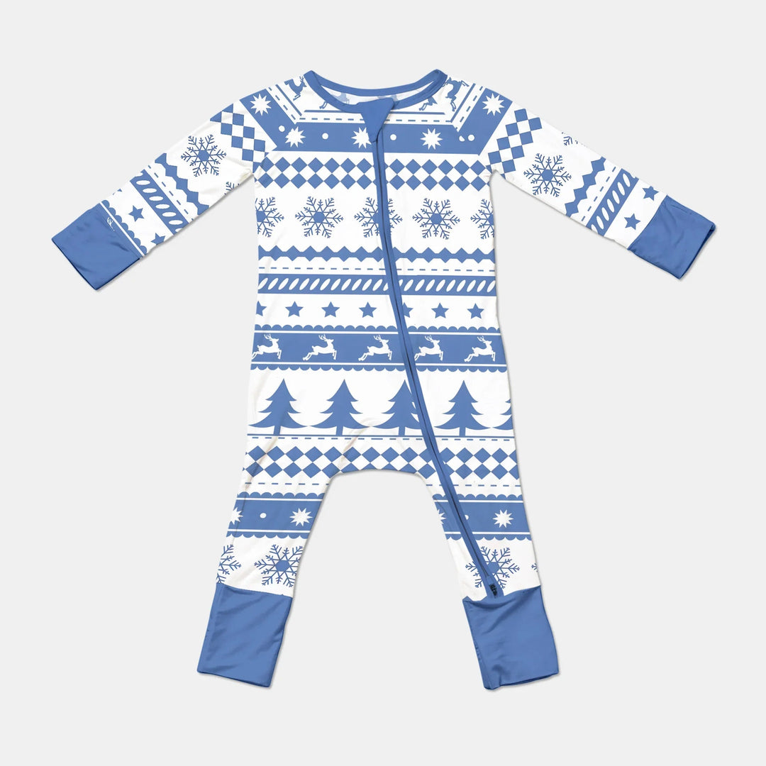 Blue Fair Isle Convertible Zippy - Zumbamboo