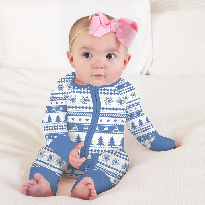 Blue Fair Isle Convertible Zippy - Zumbamboo