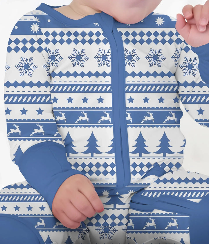 Blue Fair Isle Convertible Zippy - Zumbamboo