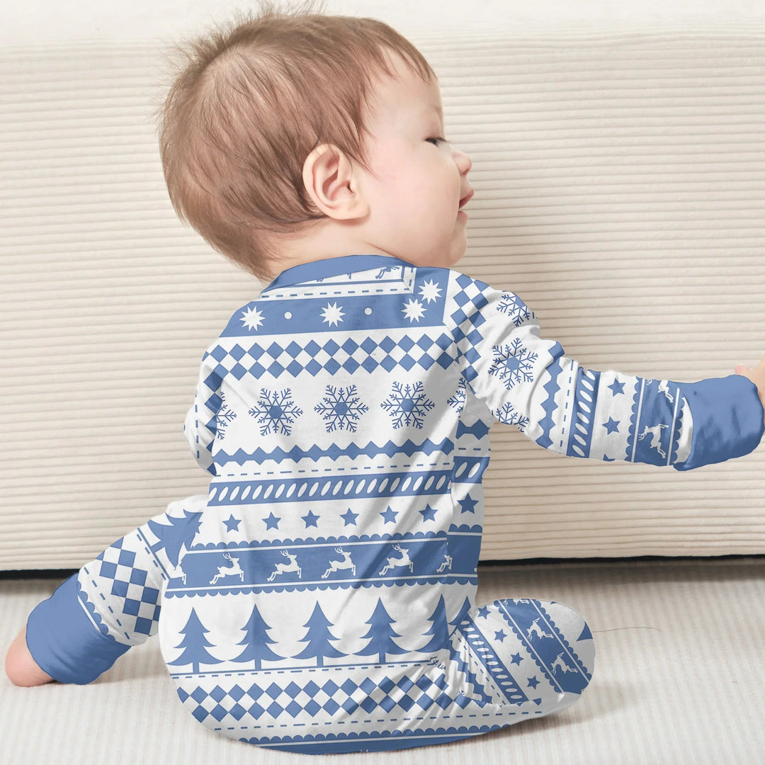 Blue Fair Isle Convertible Zippy - Zumbamboo