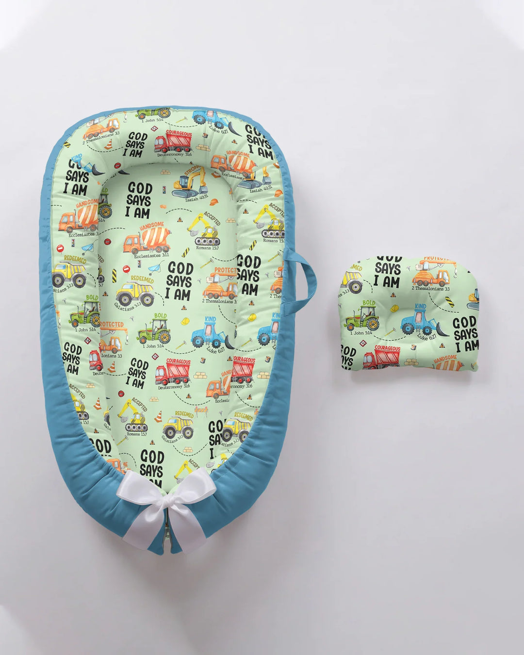 God Says I Am Boy Bamboo Baby Nest Bed