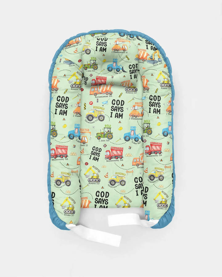 God Says I Am Boy Bamboo Baby Nest Bed