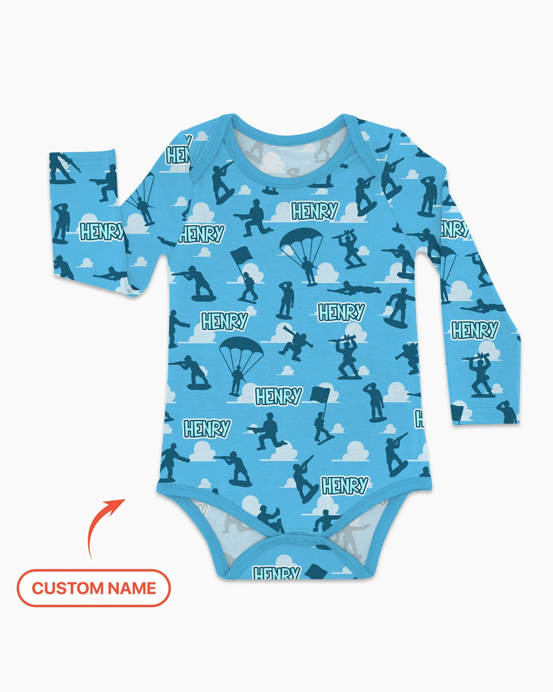 Army Men Memorial Day Bamboo Bodysuit