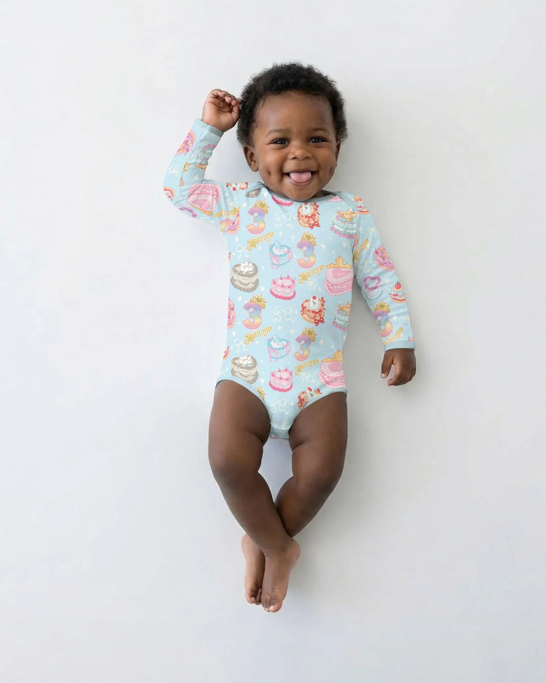 Custom Princess Baby Birthday Bamboo Bodysuit