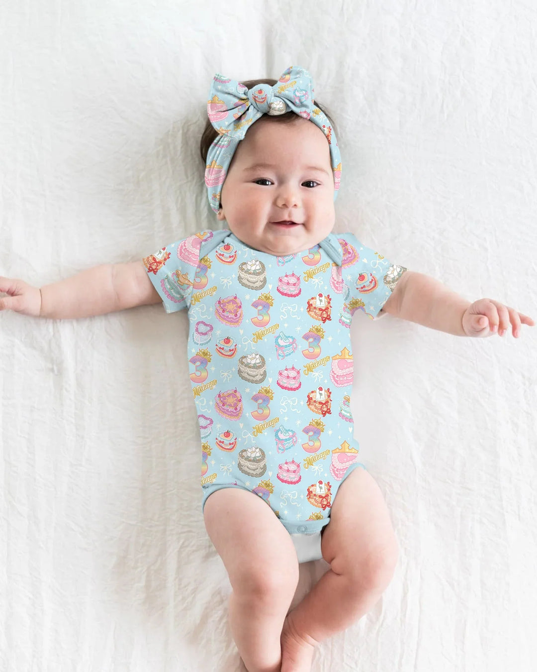 Custom Princess Baby Birthday Bamboo Bodysuit