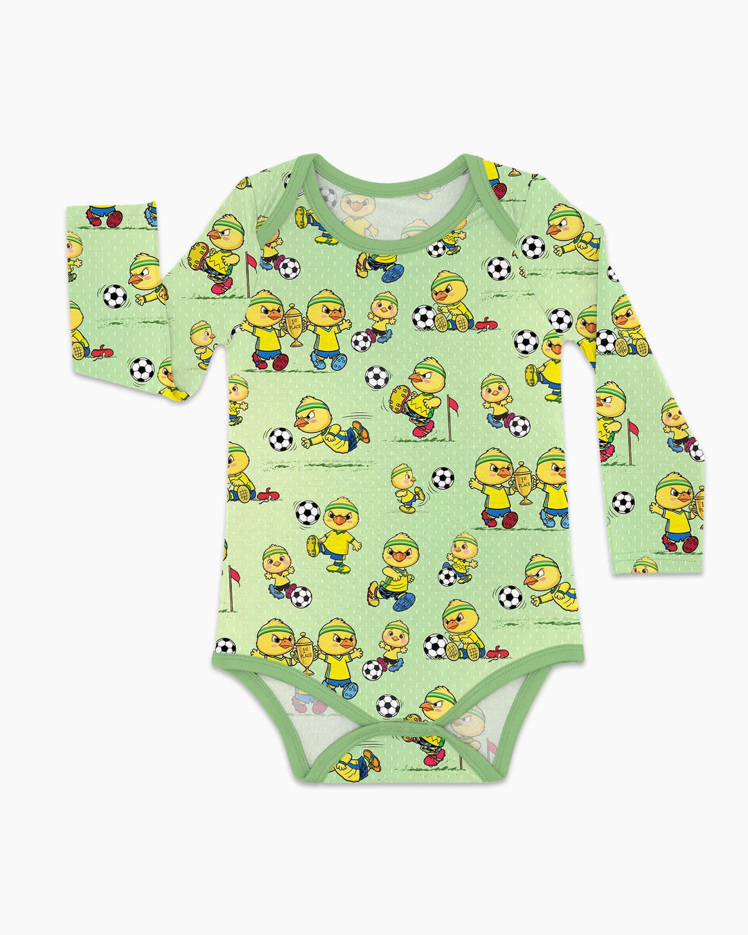 Brasil Soccer Fan Family Matching Bamboo Bodysuit