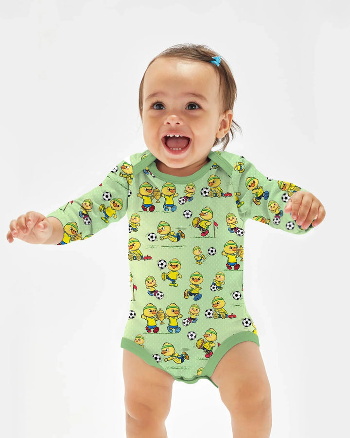 Brasil Soccer Fan Family Matching Bamboo Bodysuit