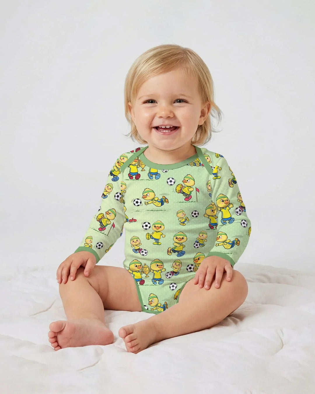 Brasil Soccer Fan Family Matching Bamboo Bodysuit