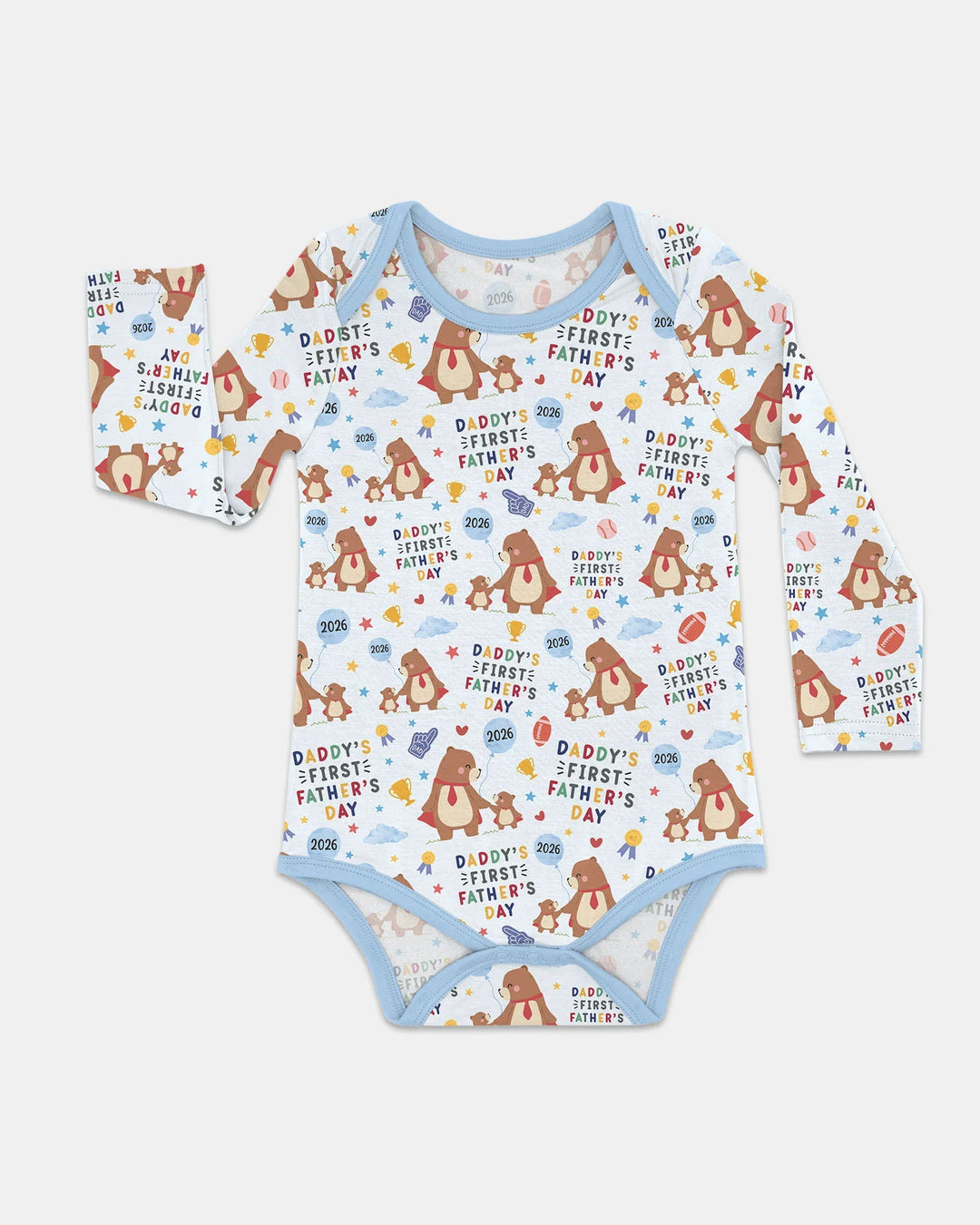 First Father's Day Daddy Bear Family Matching Bamboo Bodysuit