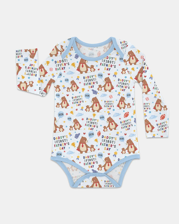 First Father's Day Daddy Bear Family Matching Bamboo Bodysuit