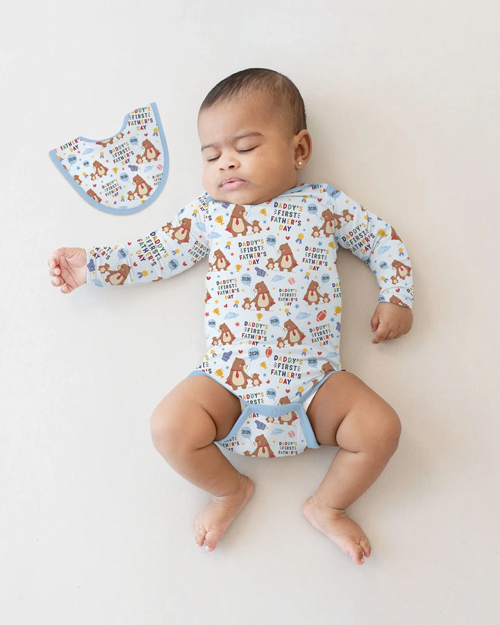 First Father's Day Daddy Bear Family Matching Bamboo Bodysuit