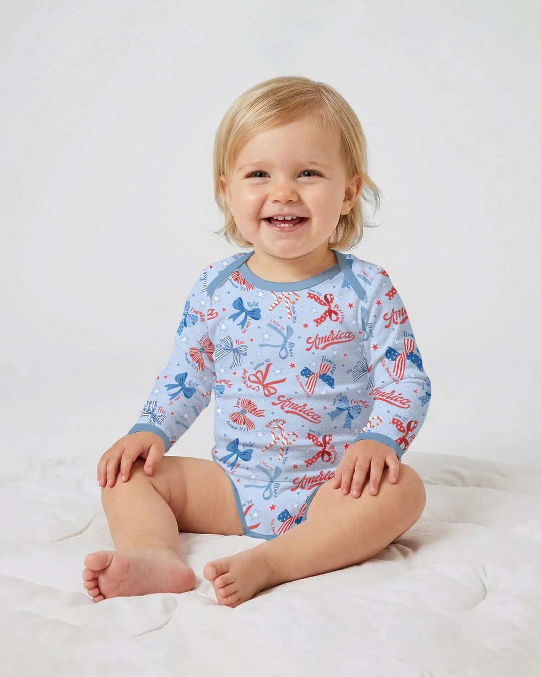 Girly Patriotic Bamboo Bodysuit