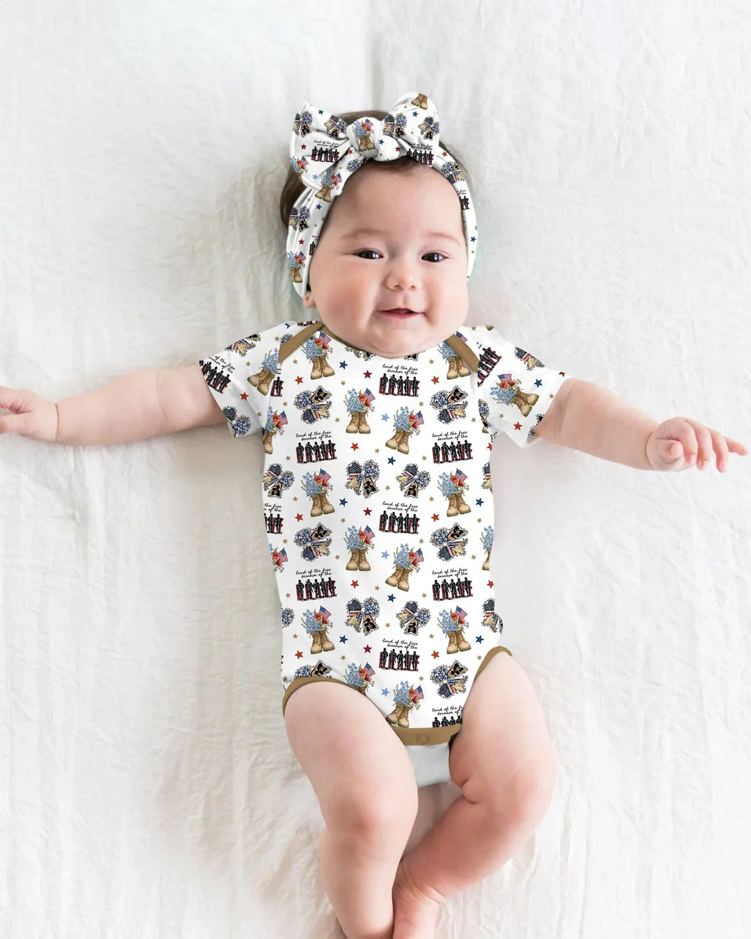Honor the Brave Family Matching Bamboo Bodysuit