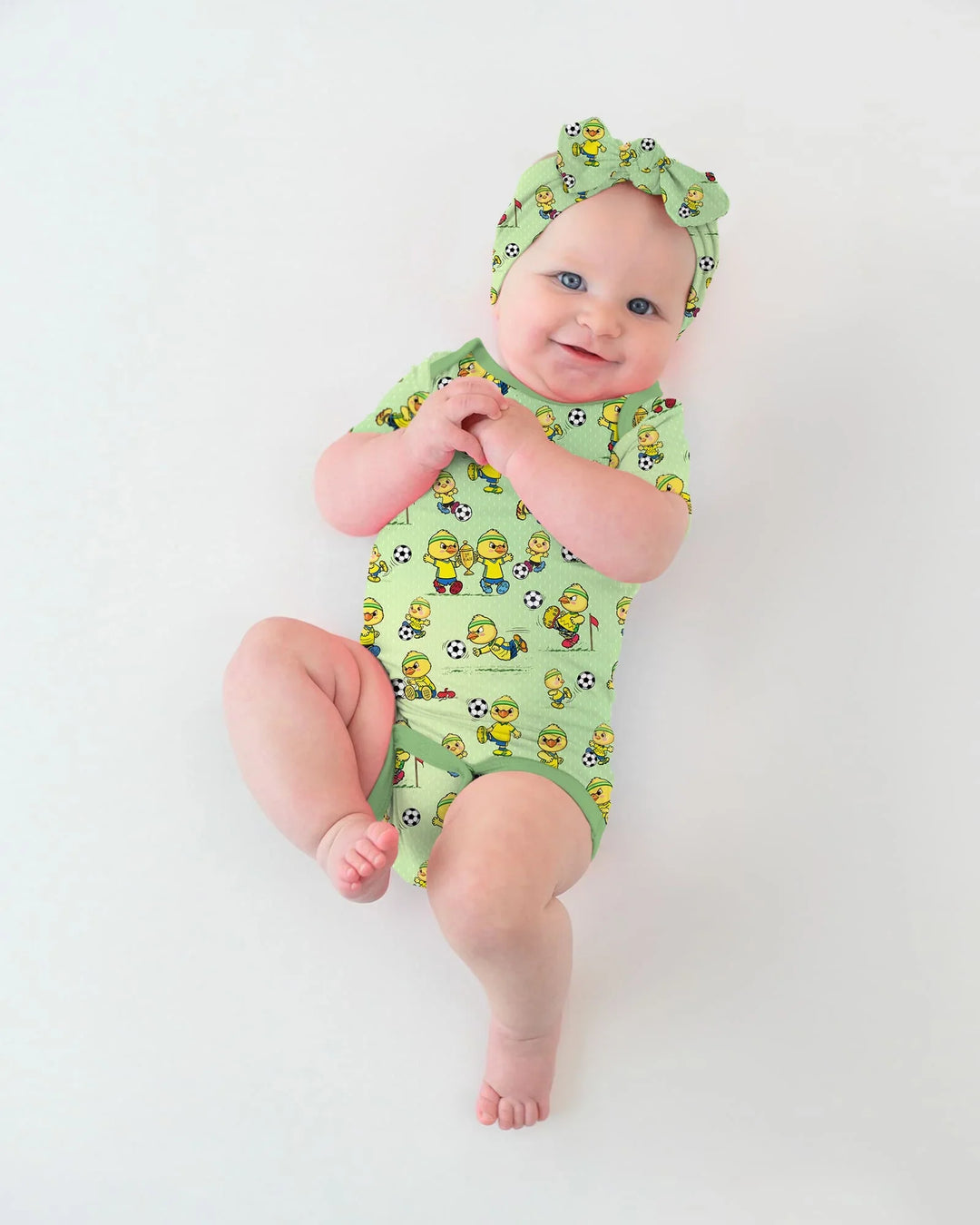 Brasil Soccer Fan Family Matching Bamboo Bodysuit
