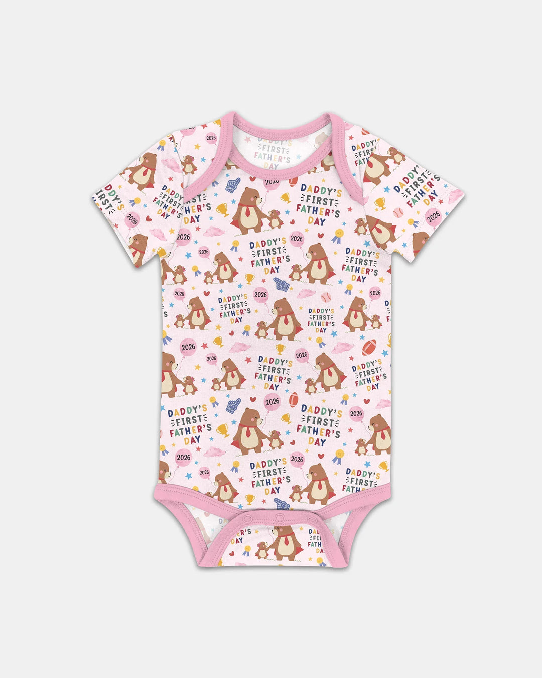 First Father's Day Daddy Bear Family Matching Bamboo Bodysuit
