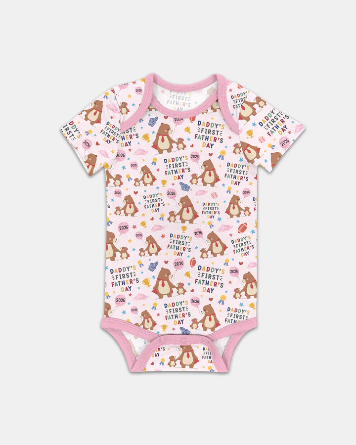 First Father's Day Daddy Bear Family Matching Bamboo Bodysuit