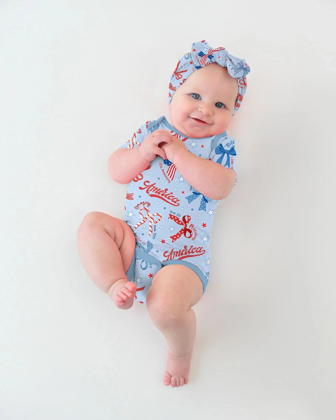 Girly Patriotic Bamboo Bodysuit