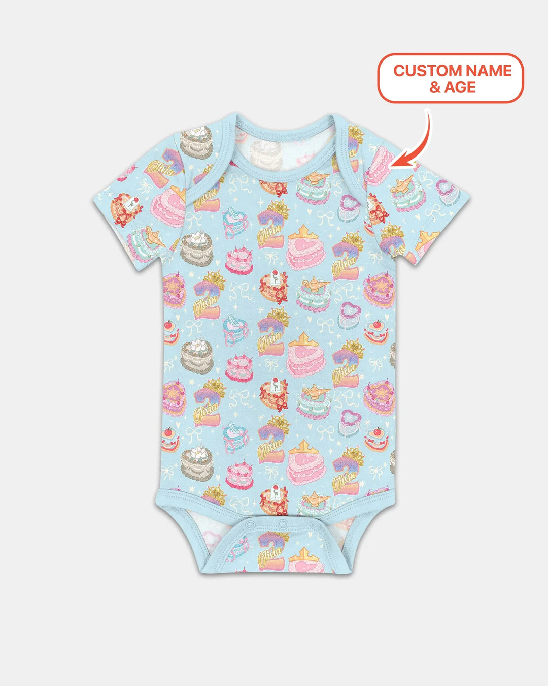 Custom Princess Baby Birthday Bamboo Bodysuit
