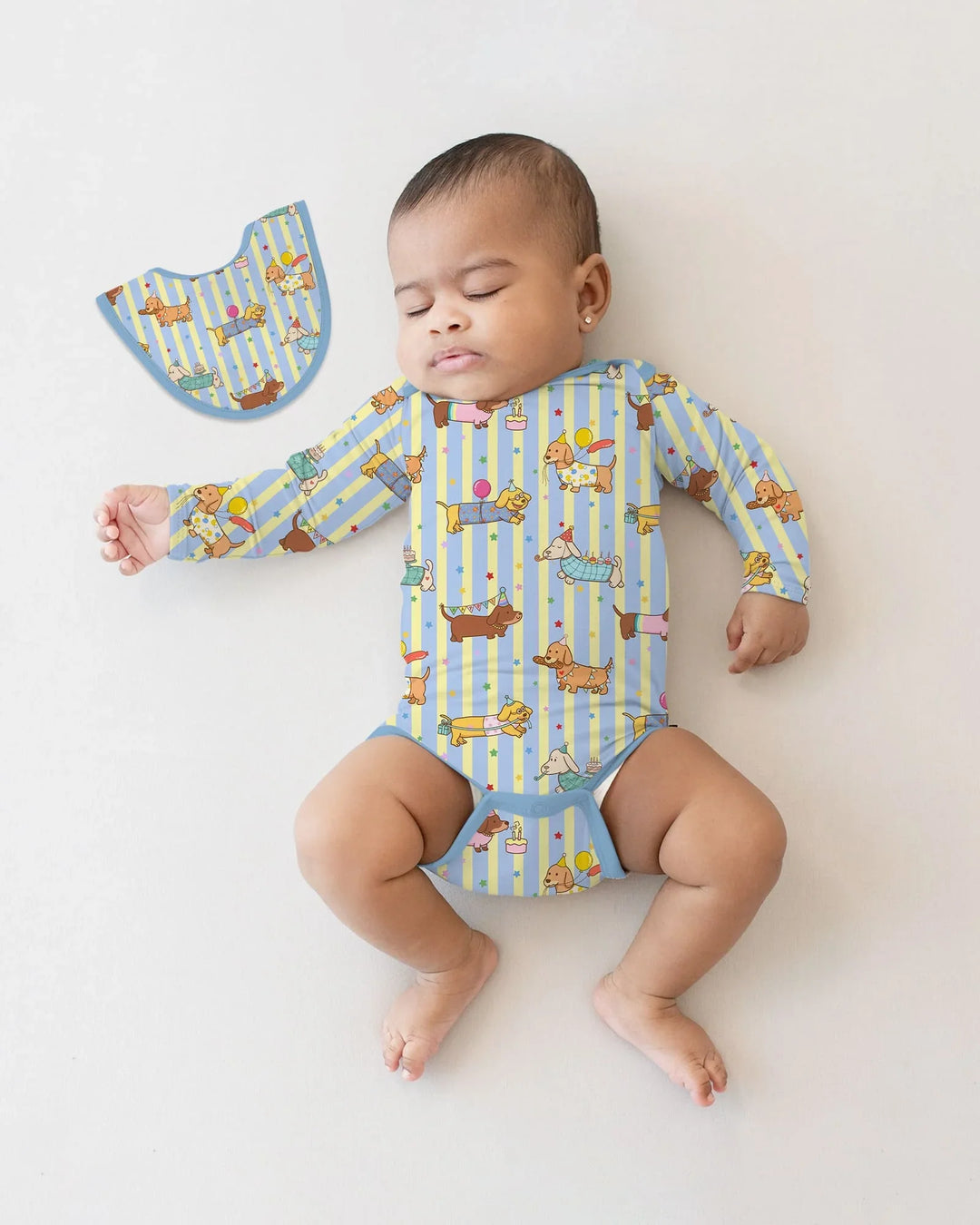 Custom Name Birthday Dachshund Bamboo Bodysuit