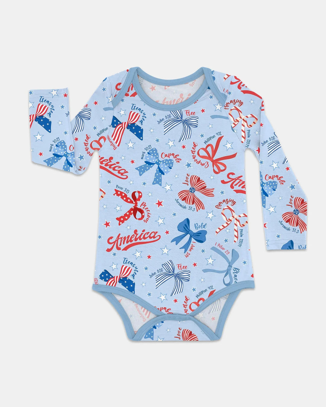 Girly Patriotic Bamboo Bodysuit
