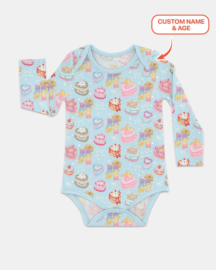 Custom Princess Baby Birthday Bamboo Bodysuit