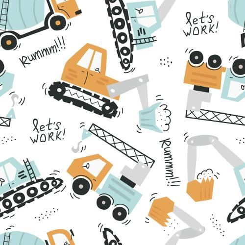 Boho Construction Vehicle Convertible Zippered Romper - Zumbamboo