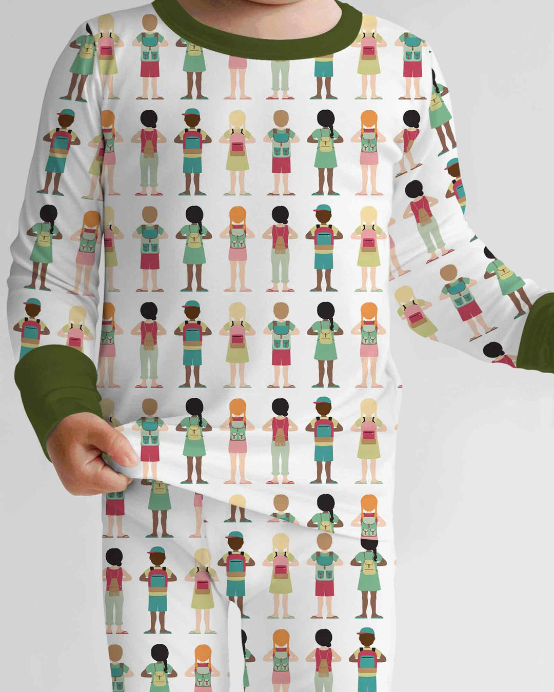 Conjunto de pijama de dos piezas de bambú con mangas largas, plantilla PERSONALIZADA