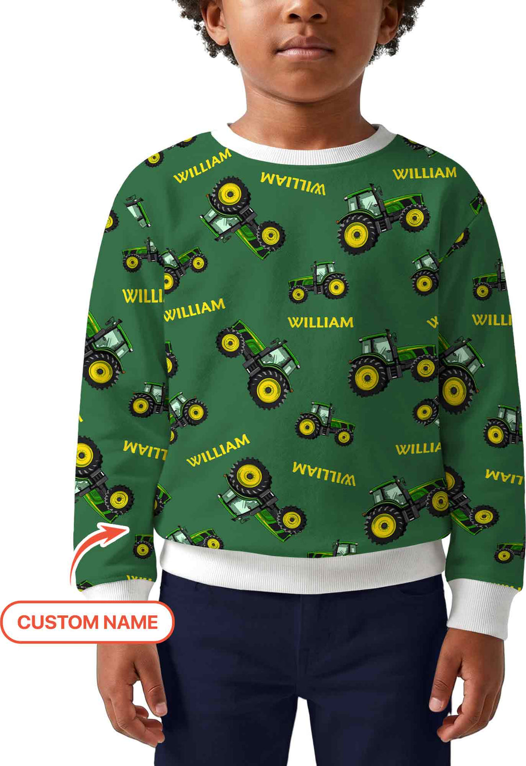 Sudadera de cuello redondo de bambú con plantilla personalizada