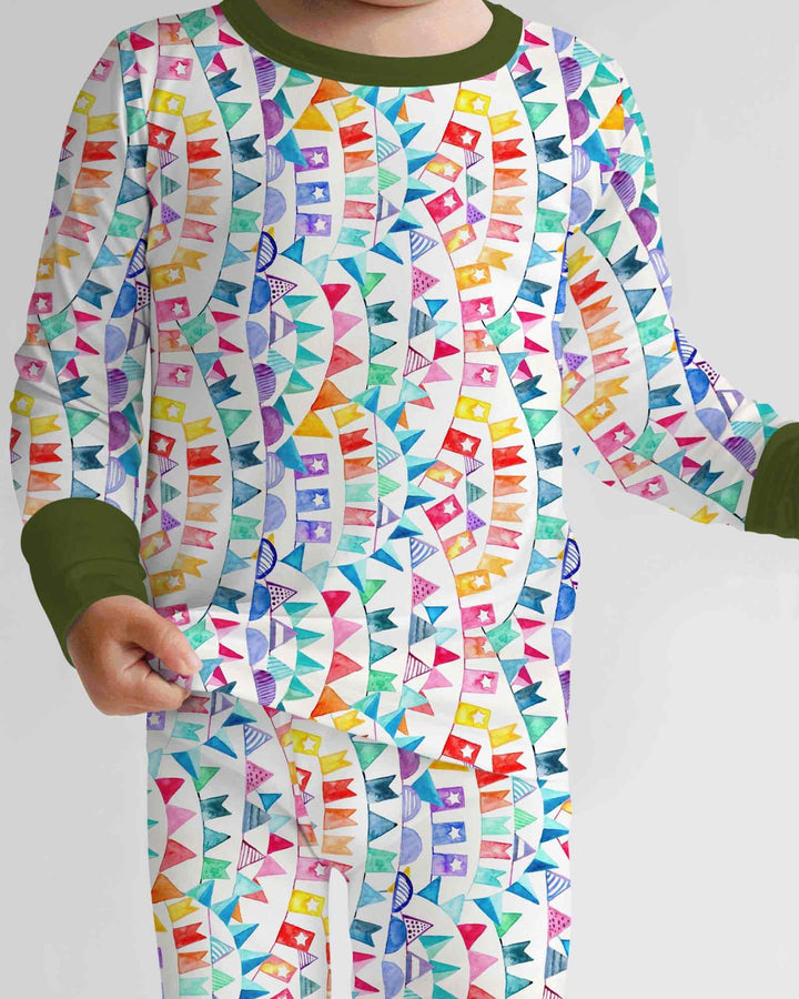 Conjunto de pijama de dos piezas de bambú con mangas largas, plantilla PERSONALIZADA