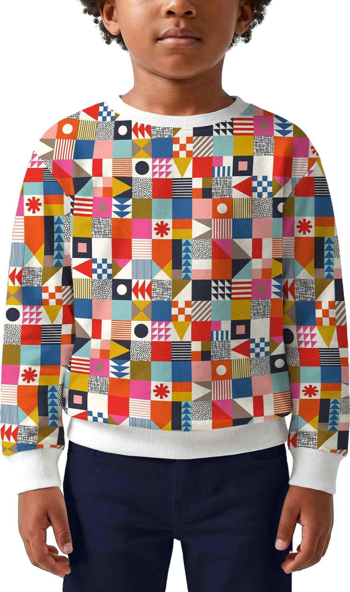 Playful Shapes Bamboo Crewneck Sweatshirt