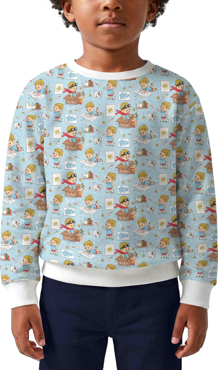 Tiny Explorer Tales Bamboo Crewneck Sweatshirt