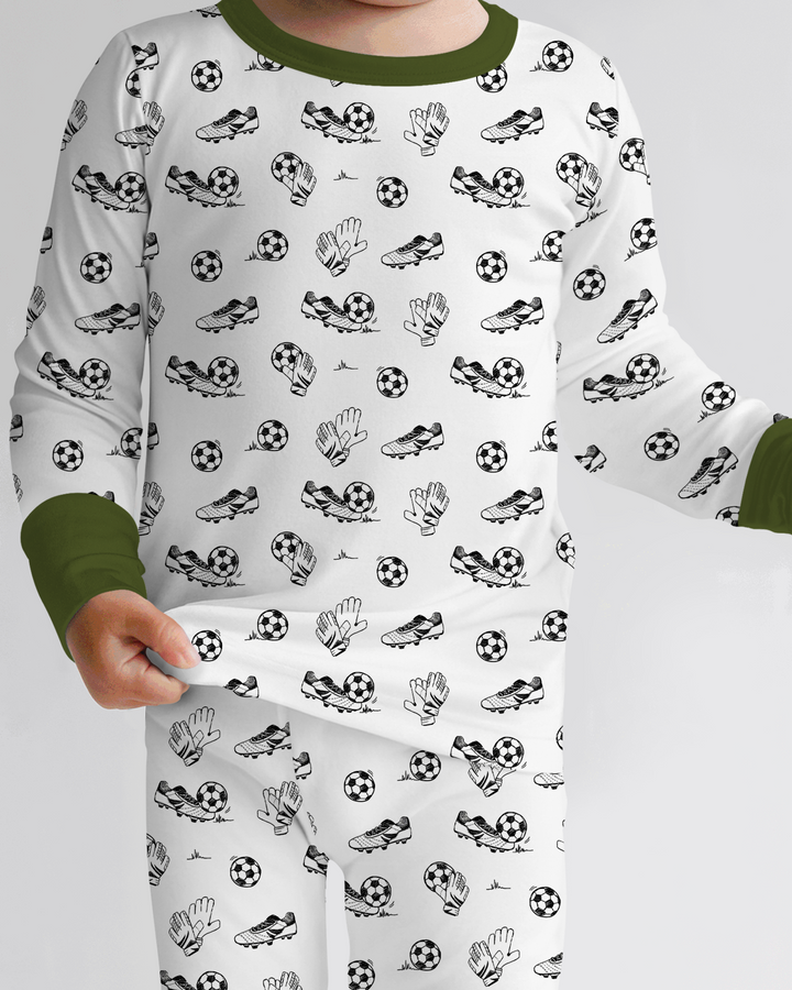 Future Soccer Champion Bamboo Two Piece Long Sleeve Pajama Set
