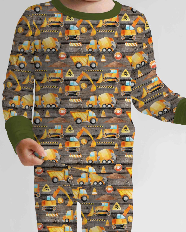 Conjunto de pijama de dos piezas de bambú con mangas largas, plantilla PERSONALIZADA