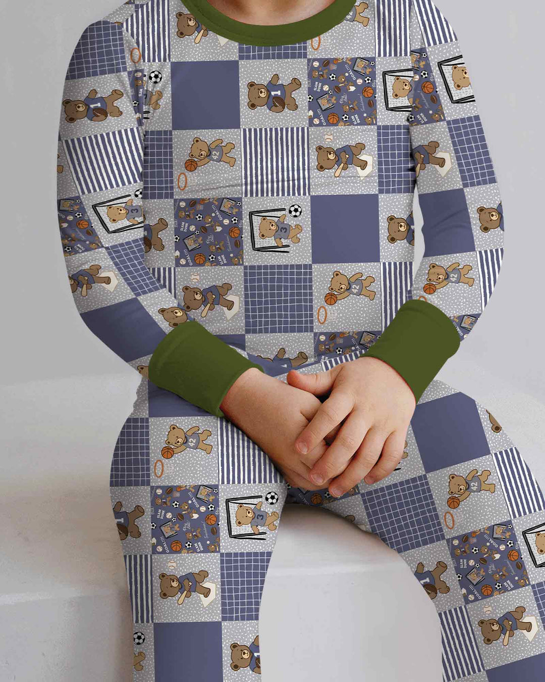 Game Day Teddy Bamboo Two Piece Long Sleeve Pajama Set