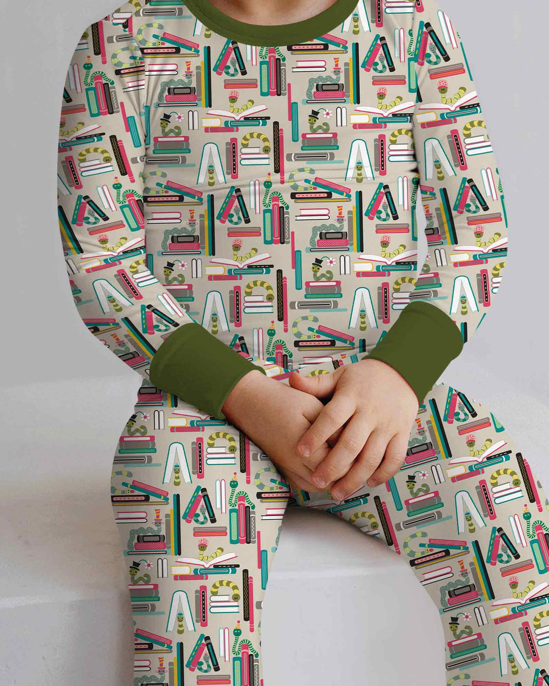 Bookworm Adventures Bamboo Two Piece Long Sleeve Pajama Set