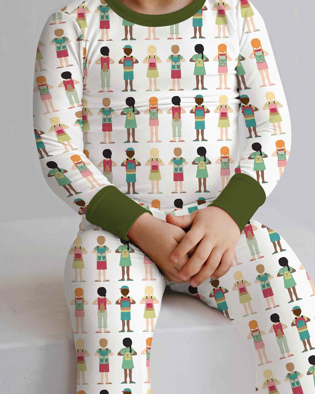 Conjunto de pijama de dos piezas de bambú con mangas largas, plantilla PERSONALIZADA