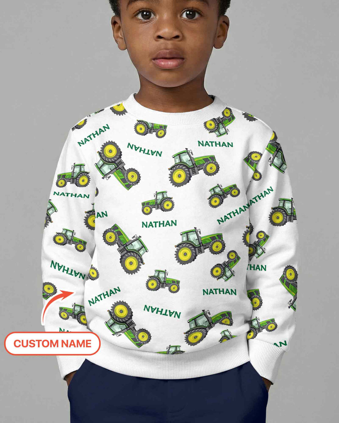 Sudadera de cuello redondo de bambú con plantilla personalizada