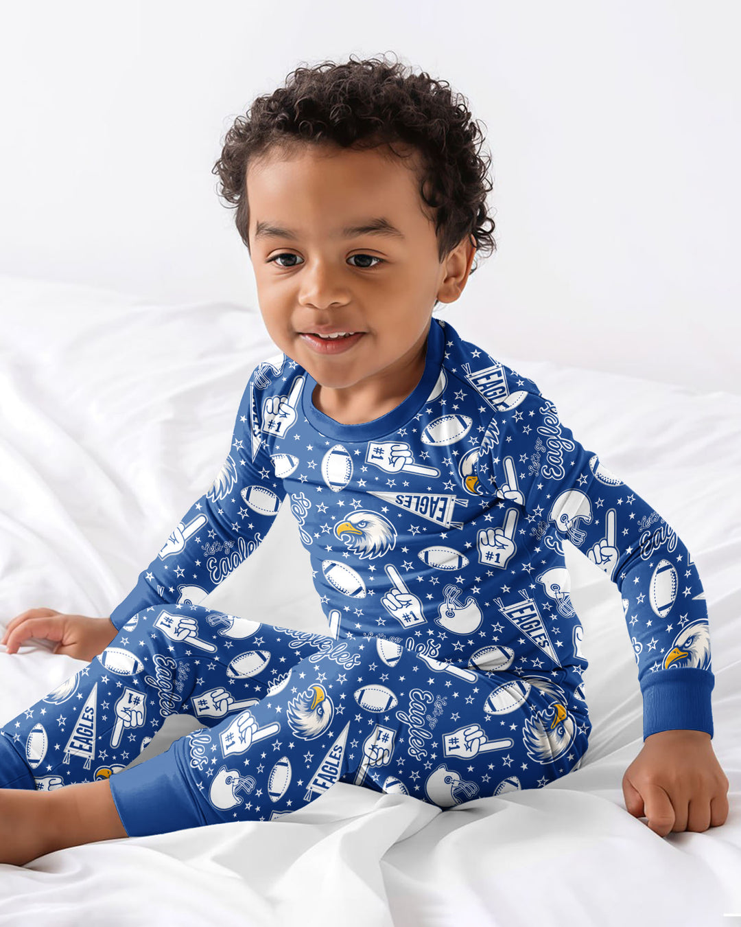 Let's go Eagles Bamboo Two Piece Long Sleeve Pajama Set