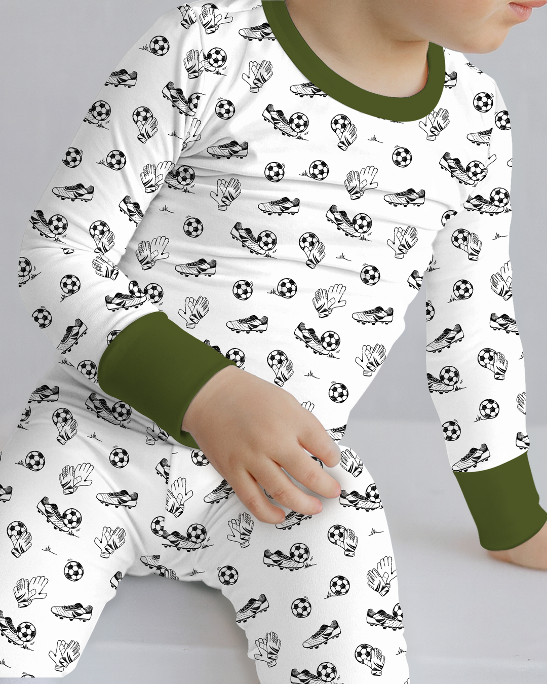 Future Soccer Champion Bamboo Two Piece Long Sleeve Pajama Set