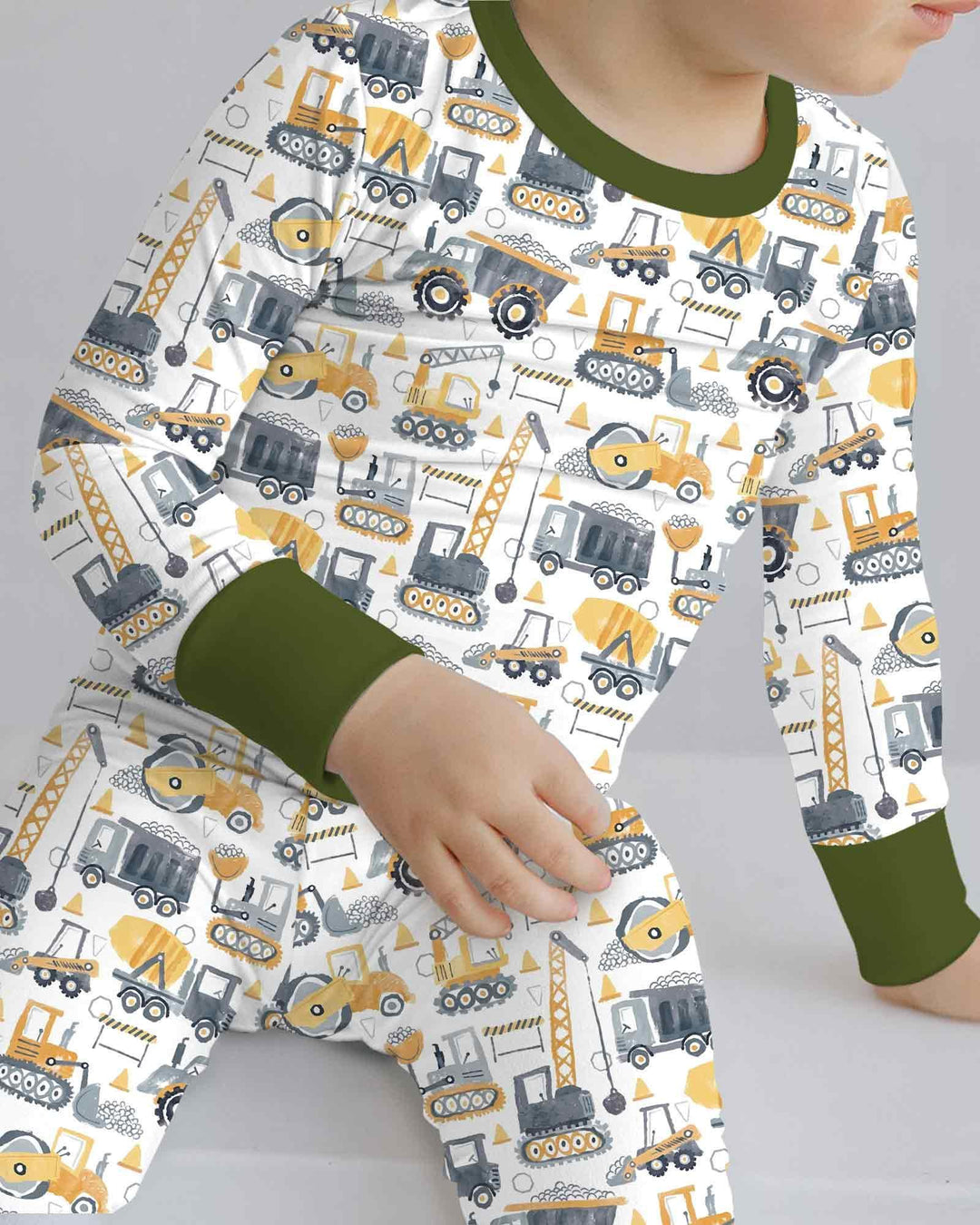 Construction Crew Bamboo Two Piece Long Sleeve Pajama Set