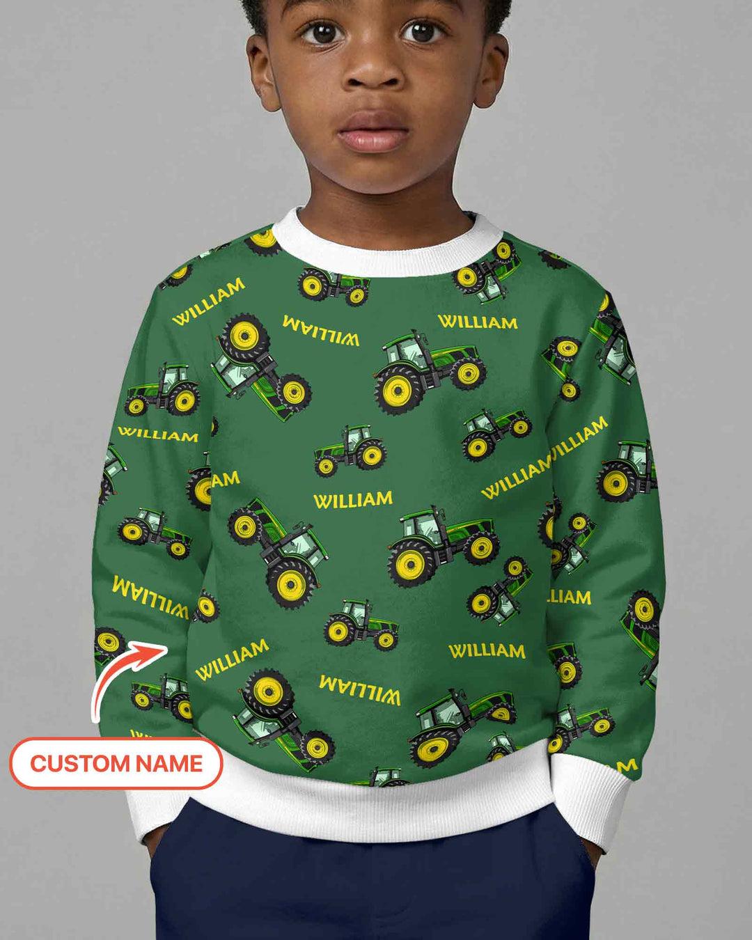 Sudadera de cuello redondo de bambú con plantilla personalizada