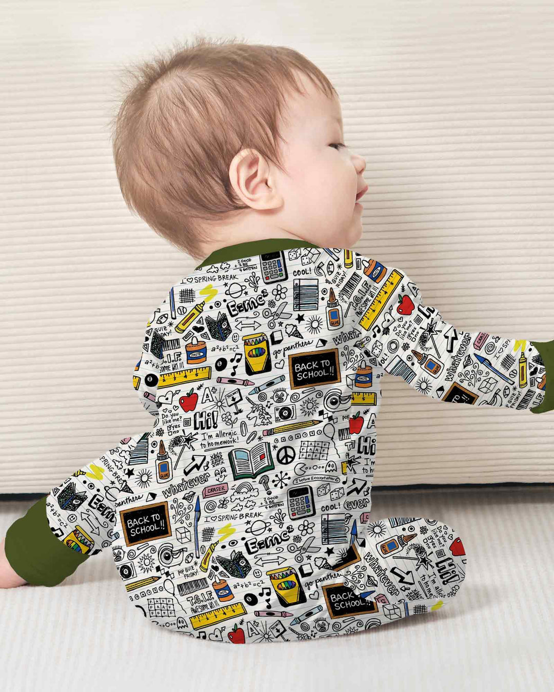 School Days Doodles Bamboo Convertible Zippy