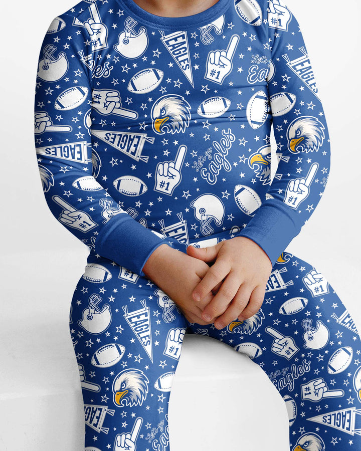 Let's go Eagles Bamboo Two Piece Long Sleeve Pajama Set