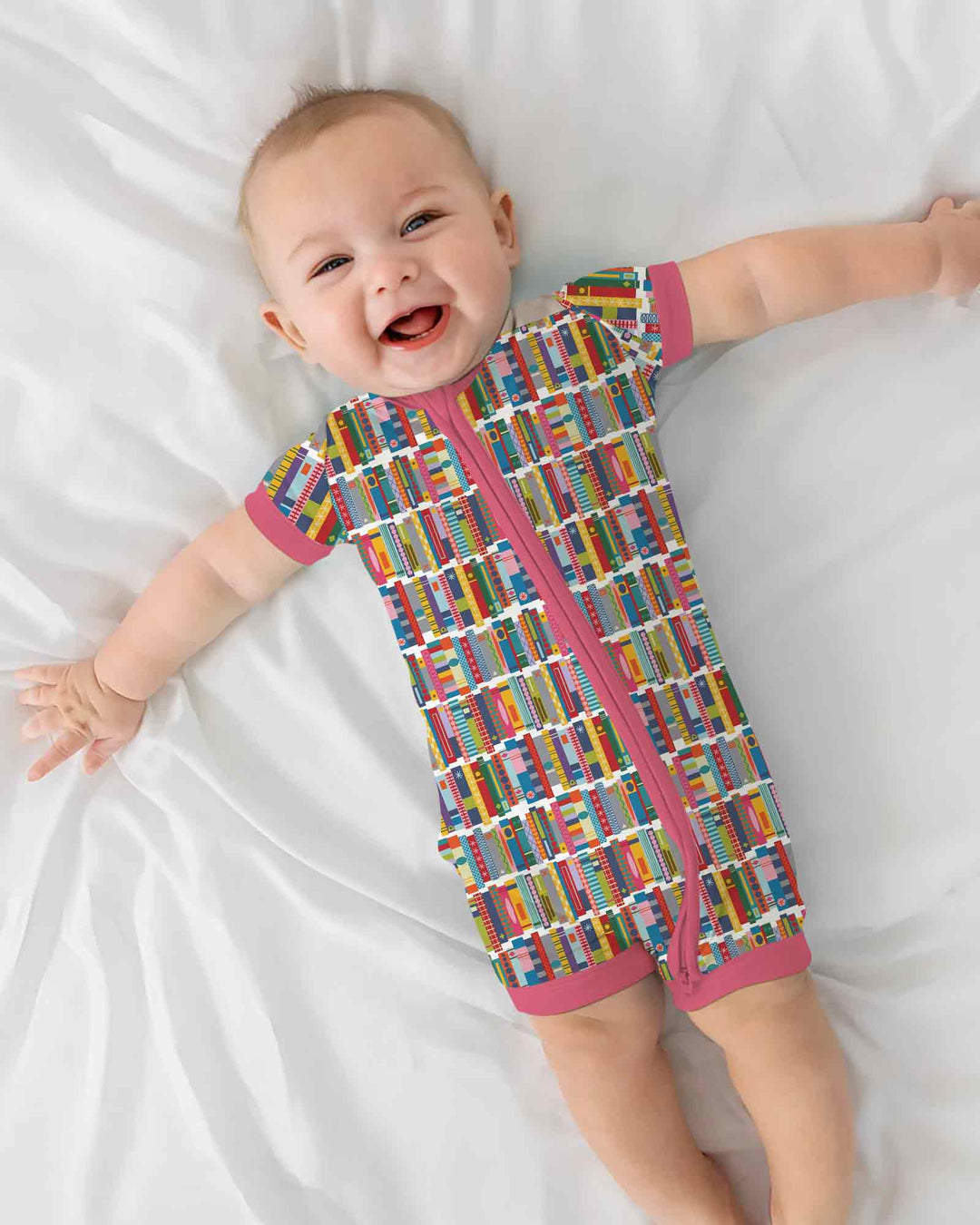 Rainbow Bookshelf Bamboo Shorty Zippy