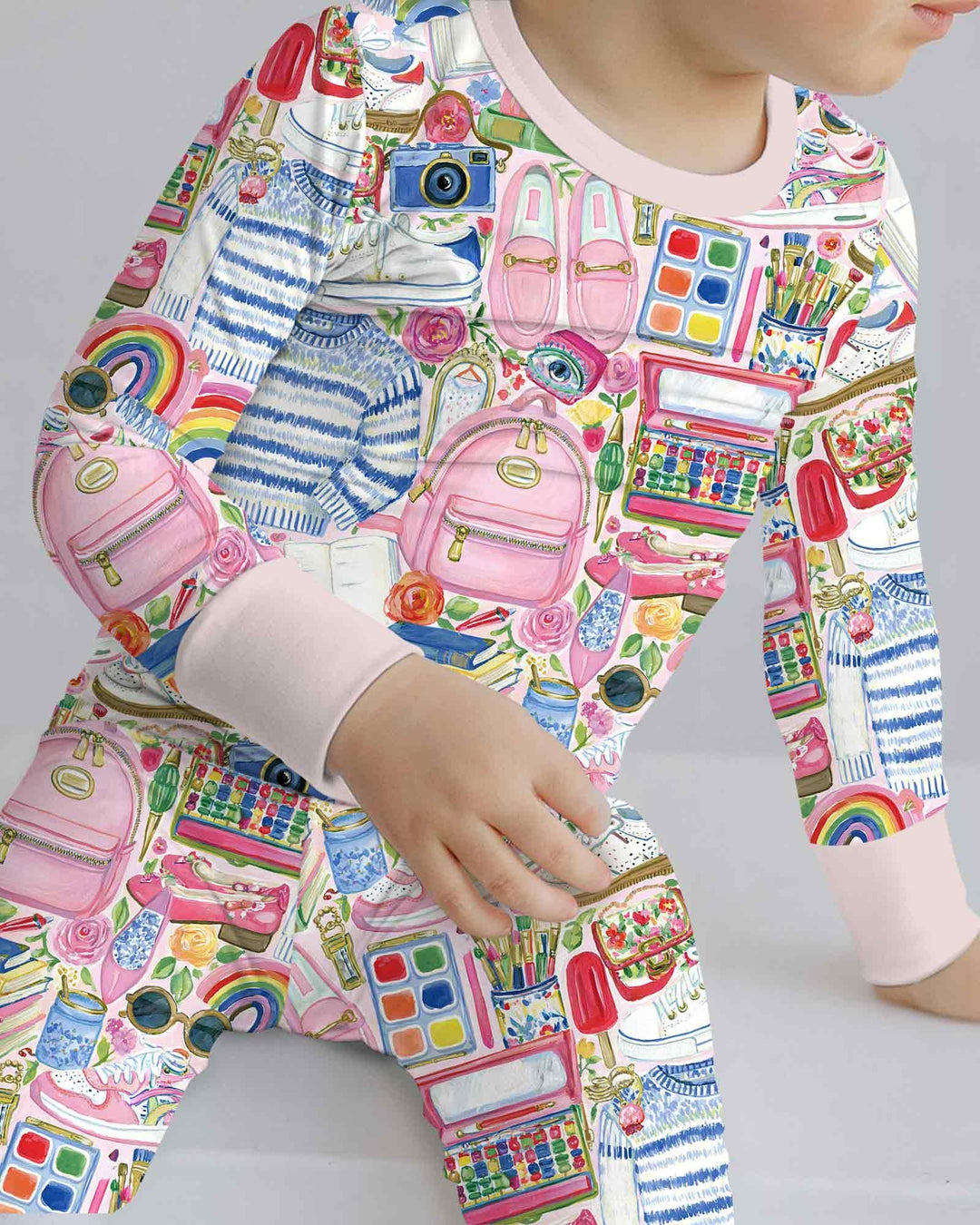 Sweet School Adventure Bamboo Two Piece Long Sleeve Pajama Set