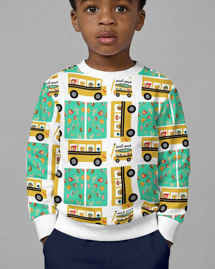 School Bus Adventures Bamboo Crewneck Sweatshirt