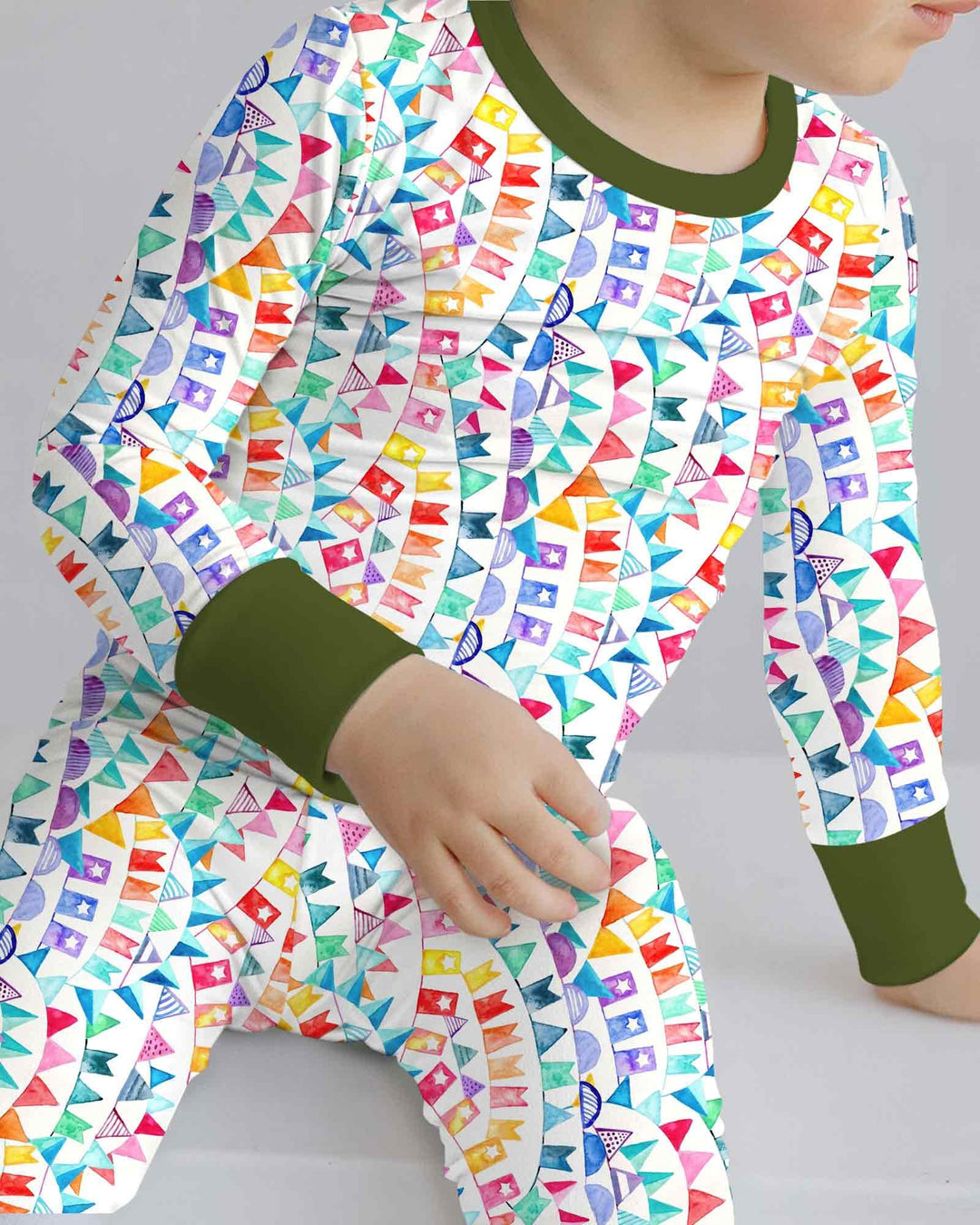 Conjunto de pijama de dos piezas de bambú con mangas largas, plantilla PERSONALIZADA
