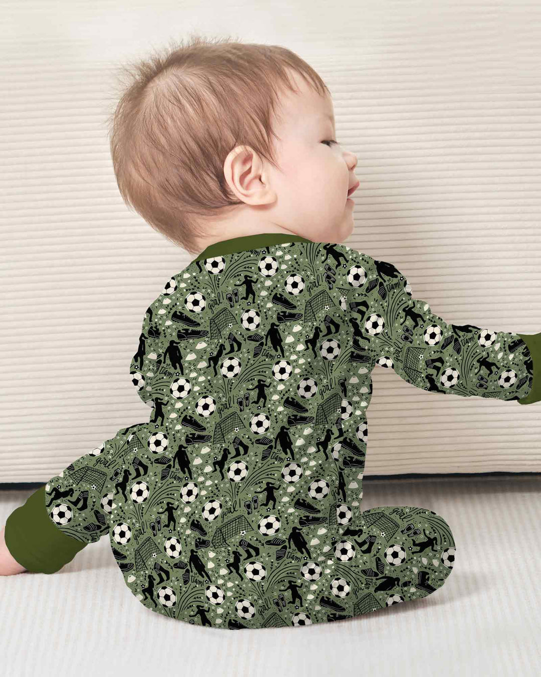 Sage Green Soccer Dreams Bamboo Convertible Zippy