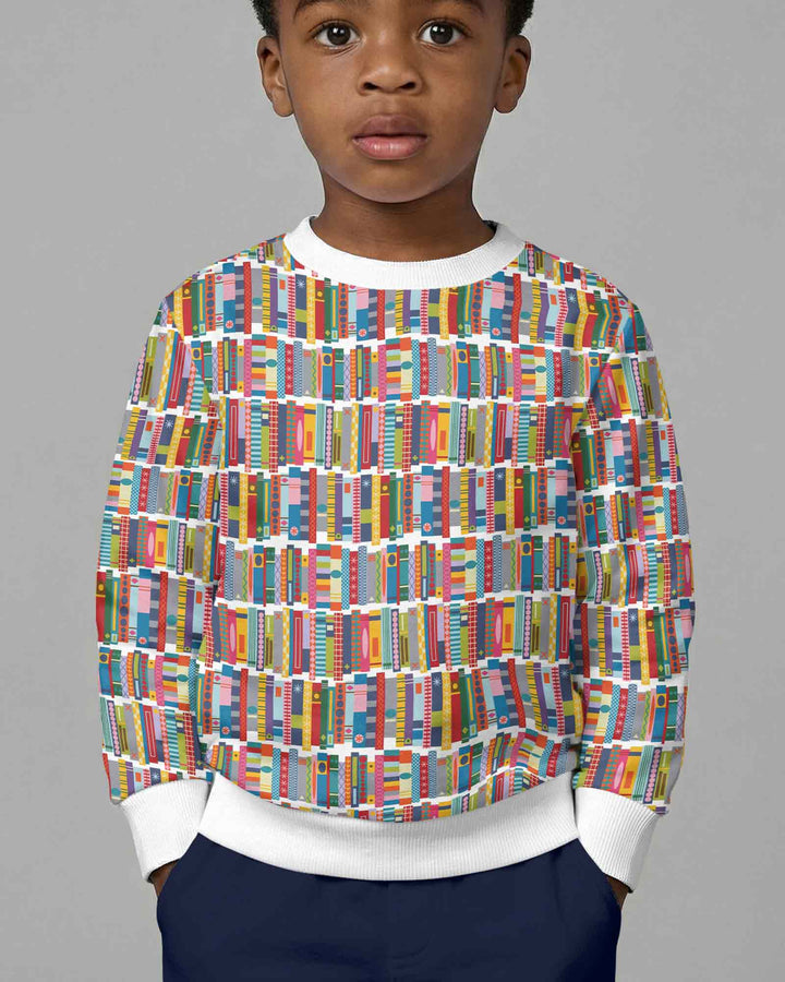 Rainbow Bookshelf Bamboo Crewneck Sweatshirt